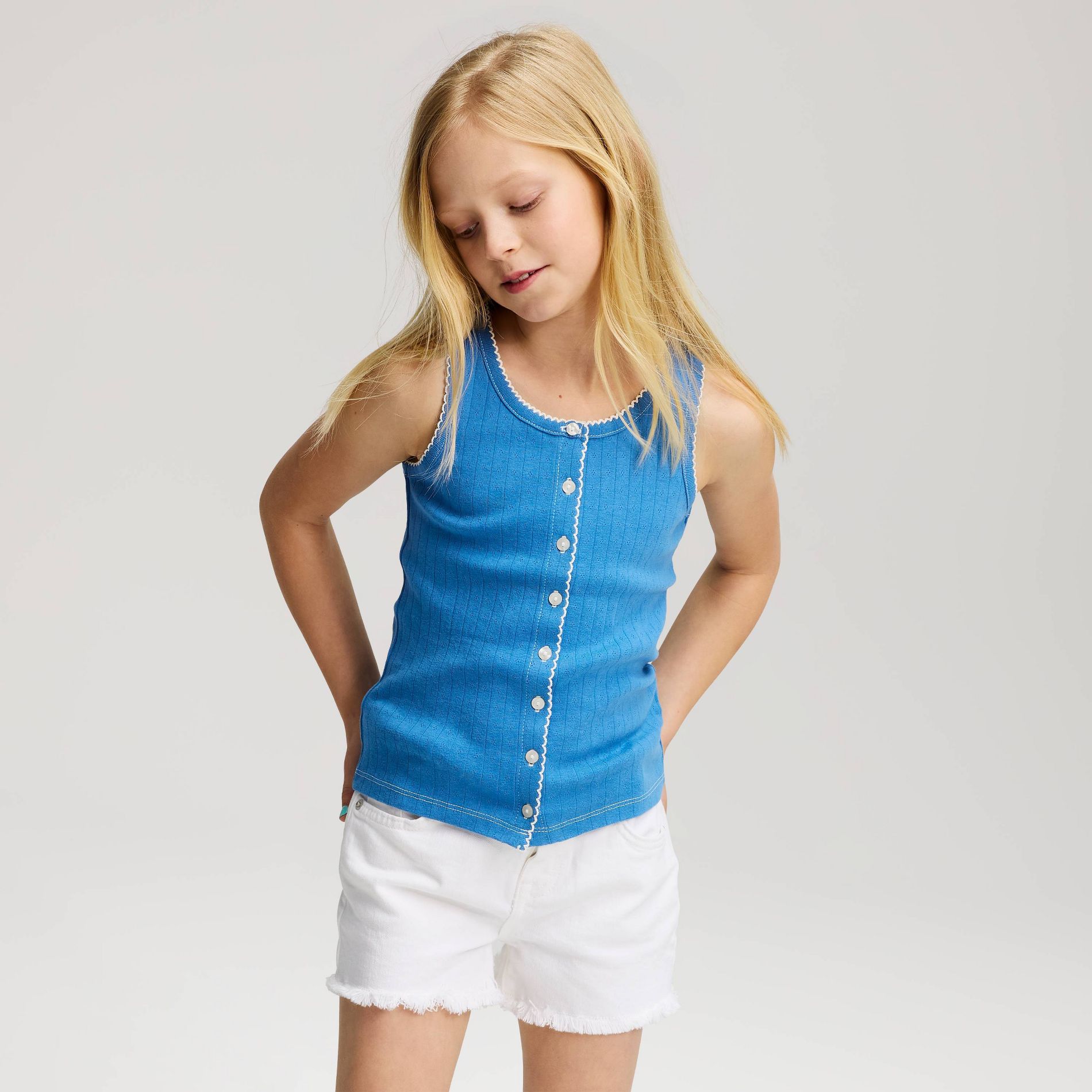 Girls' Button Tank Top - Cat & Jack™