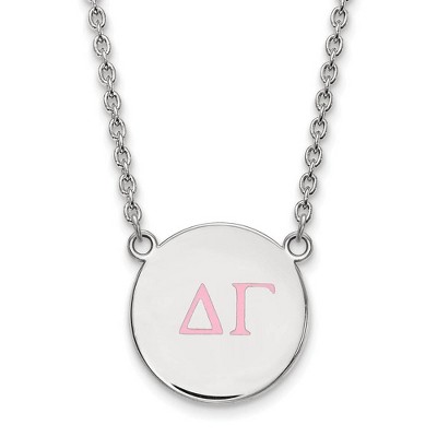 Black Bow Jewelry Sterling Silver Delta Gamma Greek Life Necklace 18 Inch