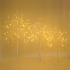 TIRAMISUBEST 3/5 Set Pre Lit Green Pine Christmas Tree with LED Branches Indoor Outdoor Holiday Decor - 4 of 4