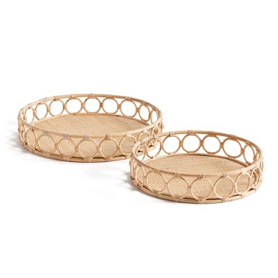 Plum & Post Ninette Round Decorative Trays Set of 2