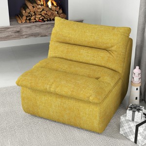 NicBex Polyester Fabric Bean Bag Chair with High-Density Foam,Lazy Sofa Chair with Handle Free Design,Modern Lounge Chair for Living Room,Yellow - 1 of 4