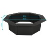 Sunnydaze Outdoor Heavy-Duty Steel Portable Above Ground or In-Ground Octagon Fire Pit Liner Ring - 38" - Black - 3 of 4