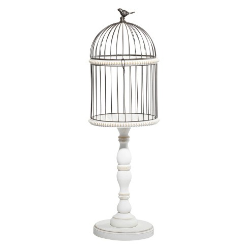 Set of 2 Metal 15.6 Country Cottage Birdcage White - Olivia & May