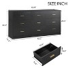 Modern Black 9-Drawer Dresser for Bedroom Large Storage Wide Chest of Drawers Sturdy Safe Furniture - 3 of 4