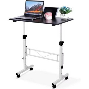 Mobile Standing Desk Adjustable Height, Small Standing Desk with Wheels, Portable Laptop Table, Standing Computer Desk Adjust Height Range 31"-43" - 1 of 4