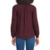 Lands' End Women's Lightweight Jersey Lace Mix Long Sleeve Pintuck Top - 2 of 4