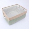 Unique Bargains Fabric Collapsible Storage Organizer Basket with Handles - 3 of 4