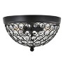 Elegant Lighting Taye 2 light Matte Black Flush Mount - 3 of 4