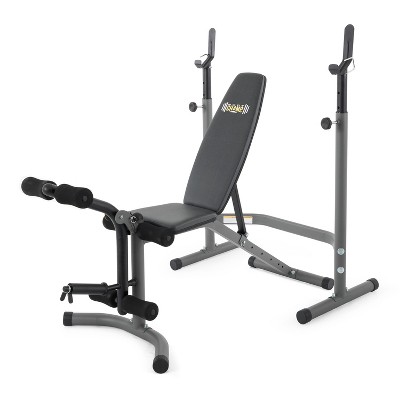 Body Flex Sports 2 Piece 5 Position Adjustable Steel Olympic Weight Bench Set