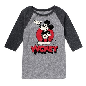 Boys' - Disney - Mickey Heritage Raglan Graphic T-Shirt - 1 of 4
