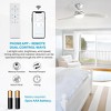 52 Inch Bedroom Ceiling Fans Smart Ceiling Fan with Lights and Remote APP Control Work with APP/Alexa/Google - 3 of 4