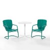 Ridgeland 3pc Outdoor Bistro Set with Table & 2 Chairs - Turquoise Gloss - Crosley - 2 of 4