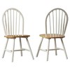 Set of 2 Windsor Dining Chair Wood/White/Natural - Boraam - image 2 of 4