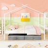 Safstar Full Size Metal House Bed with 2 Fabric Drawers Heavy-Duty Platform Bed White - 3 of 4