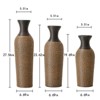 DSVIMOY Floor Vases, 3-Piece Home Decoration Vases with High Independent Flower Racks for Living Room, Beige & Black, 6.69"*6.69"*27.56" - 3 of 4