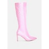 Prinkles Quilted Italian Block Heel Calf Boots Women - 2 of 4