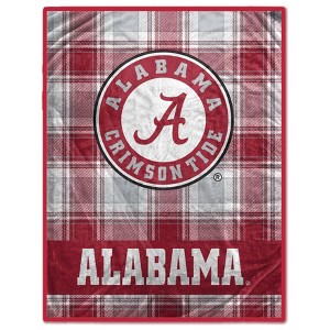 NCAA Alabama Crimson Tide Plaid Ultra Cozy Throw Blanket - 1 of 3