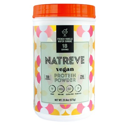 Natreve Vegan Protein Powder - French Vanilla Wafer Sundae - 23.8oz
