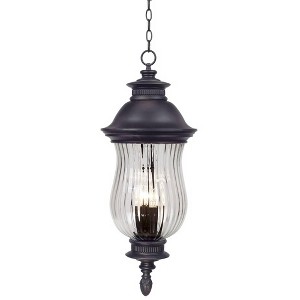 Minka Lavery Rustic Outdoor Hanging Light Fixture Heritage Bronze Damp Rated 30 1/4" Mouth Blown Glass for Post Exterior Barn Deck - 1 of 4