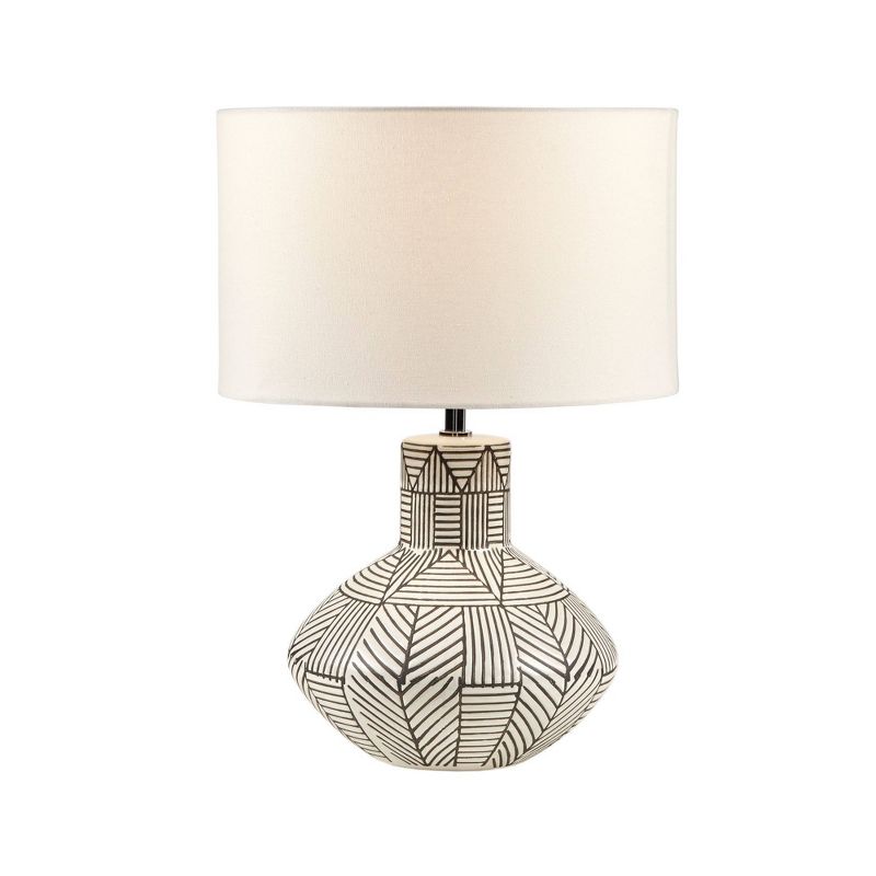 Bayard Ceramic (Includes LED Light Bulb) Table Lamp Gray - 510 Design, 4 of 9