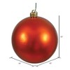Vickerman Burnished Orange Ball Ornament - 2 of 4