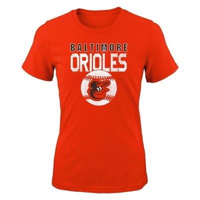 Mlb Baltimore Orioles Women's Lightweight Bi-blend Hooded T-shirt : Target