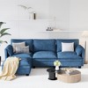 Christopher Knight Home 107.8" L-Shaped 3 Seater Sofa with Ottoman - 2 of 4