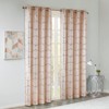 DSVIMOY Curtain Panels, Total Blackout Metallic Print Grommet Top Curtain Panel for Living Room, Bedroom, Blush&Gold, 84"*50"*0.13" - 2 of 4
