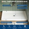 60x32 IN Left Drain Shower Pan, Single Threshold Base, Non-Slip Textured Surface, Lightweight ABS Shower Base, Easy Install, Includes Drain Kit - 2 of 4
