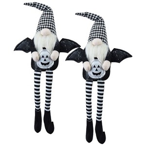 SEVOBAL Party Decorations and Accessories Handcrafted Fabric Black Gnome with Wings for Spooky Halloween Decor, Black White, 6.3"*4.5"*7.5" - 1 of 4