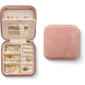 Plush Velvet Jewelry Box | Travel Jewelry Case | Featured in Things | Best Gifts For Daughter - 1 of 4