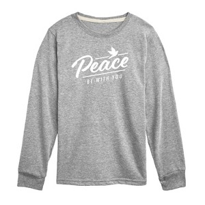 Boys' - Instant Message - Peace Be With You Long Sleeve Graphic T-Shirt - 1 of 4