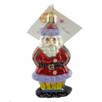 Christopher Radko 3.0 Inch Ginger Snap Santa Gem Ornament Christmas Tree Ornaments
