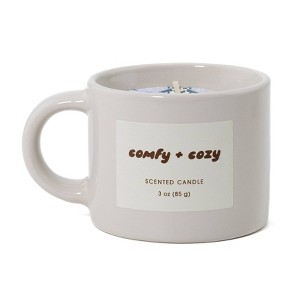 3oz Ceramic Coffee Mug Candle Comfy and Cozy - Bullseye's Playground™ - 1 of 3