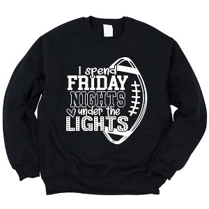 Simply Sage Market Women's Graphic Sweatshirt I Spend Friday Nights Under The Lights - 1 of 4