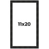 PosterPalooza | 11x20 Thin Barnwood Picture Frame, UV Acrylic, 2 Finishes - Grey and Black - 2 of 4