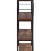 INFURNIC Decorative Bookshelf 3 Tier Open Storage Shelf with Weathered Oak Top and Metal Frame, Black, 11"*24"*43" - 3 of 4