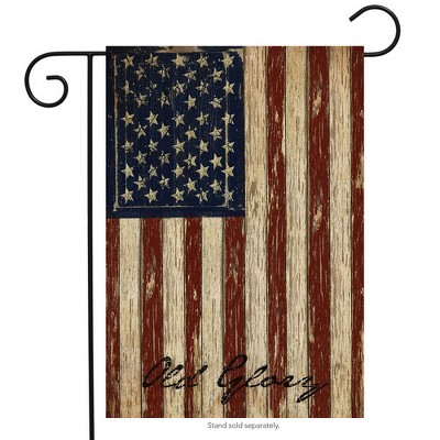 Vintage Americana Patriotic Red and Blue Garden Flag