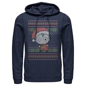 Men's Batman Ugly Christmas Chibi Joker Pull Over Hoodie - 1 of 3