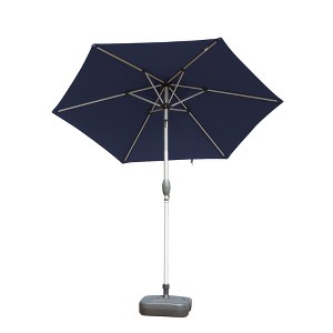 CLIHOME 7.5FT Outdoor Patio Umbrella with Push Button Tilt and Crank,UV Protection Waterproof Sun Umbrella(Base Not Included) - 1 of 4