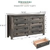 Dresser for Bedroom, Farmhouse Wood Rustic Wide Chest of Drawers, Storage Dressers Organizer for Bedroom, Living Room, Hallway - 2 of 4