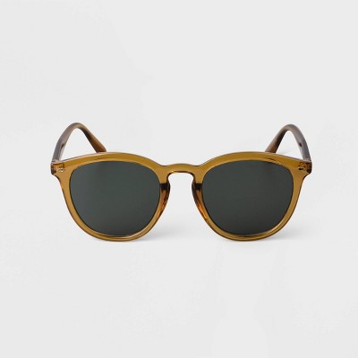 Men's Retro Browline Sunglasses - Goodfellow & Co™ Brown : Target