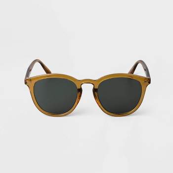 Men's Plastic Round Sunglasses - Goodfellow & Co™ Olive Green