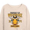 Women's - Marvel - Property of Wolverine Lightweight French Terry Wide Neck Long Sleeve Shirt - 2 of 4