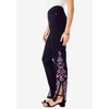 Roaman's Women's Plus Size Invisible Stretch Embroidered Split Flare-Leg Jean - 4 of 4