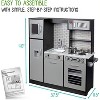 Lil Jumbl Play Kitchen Set for Kids, Toddler Kitchen Playset, Charcoal - image 4 of 4