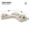Oversized 103.5" Boucle Foam-Filled Modular Sectional Sofa, 3-Piece Free Combination, No Assembly Required - 3 of 4
