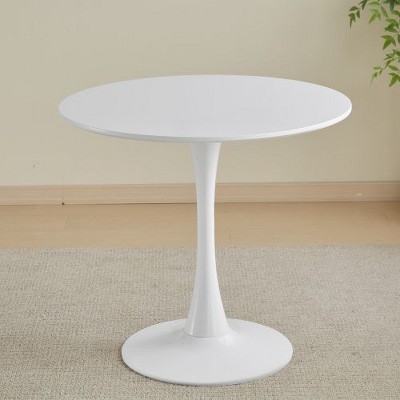 CENGHU Round Dining Table, Modern Kitchen Table 31.5" Tulip Design, Medieval Casual Table Seating 4 People for Dining Room, Kitchen, Living Room