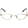 Flex Collection by Vivid FL-75 Designer Blue Light FIlter Reading Glasses in Gold 41mm +2.00 | Ladies | Oval Shape | X-Small Fit - 2 of 4