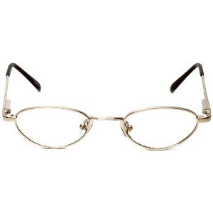 Flex Collection by Vivid FL-75 Designer Reading Eye Glasses in Gold 41mm +2.50 | Ladies | Oval Shape | X-Small Fit - 1 of 4